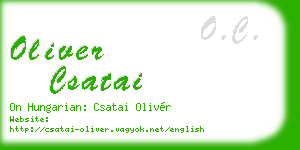 oliver csatai business card